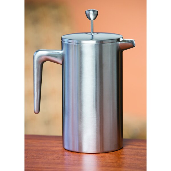 Coffee Press, 12 Oz., Double Wall Stainless Steel, Brushed